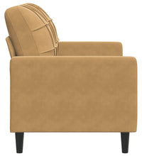 2-Sitzer-Sofa Braun 120 cm Samt