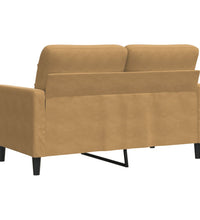 2-Sitzer-Sofa Braun 120 cm Samt