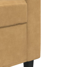 2-Sitzer-Sofa Braun 120 cm Samt