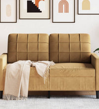2-Sitzer-Sofa Braun 120 cm Samt