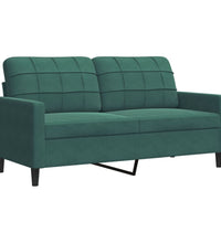 2-Sitzer-Sofa Dunkelgrün 140 cm Samt