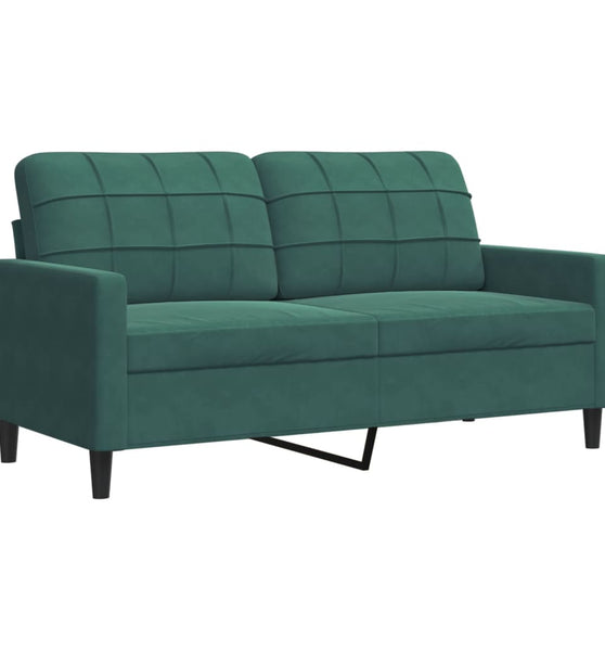 2-Sitzer-Sofa Dunkelgrün 140 cm Samt