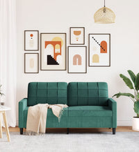 2-Sitzer-Sofa Dunkelgrün 140 cm Samt