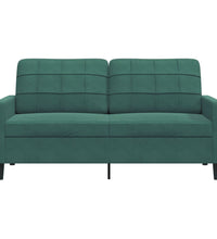 2-Sitzer-Sofa Dunkelgrün 140 cm Samt