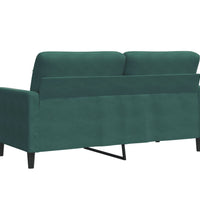 2-Sitzer-Sofa Dunkelgrün 140 cm Samt