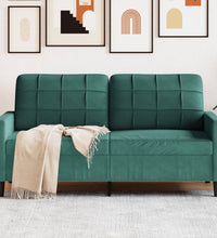 2-Sitzer-Sofa Dunkelgrün 140 cm Samt