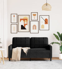 2-Sitzer-Sofa Schwarz 140 cm Samt