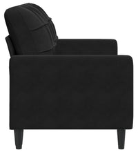 2-Sitzer-Sofa Schwarz 140 cm Samt