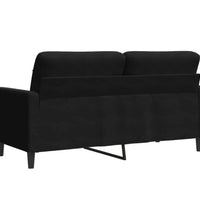 2-Sitzer-Sofa Schwarz 140 cm Samt