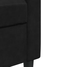 2-Sitzer-Sofa Schwarz 140 cm Samt