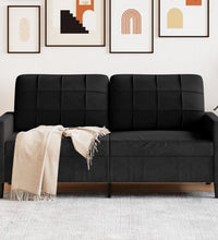 2-Sitzer-Sofa Schwarz 140 cm Samt