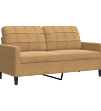 2-Sitzer-Sofa Braun 140 cm Samt