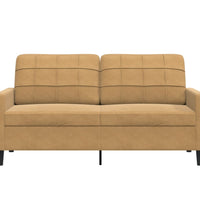 2-Sitzer-Sofa Braun 140 cm Samt