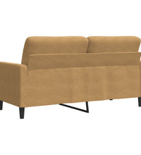 2-Sitzer-Sofa Braun 140 cm Samt