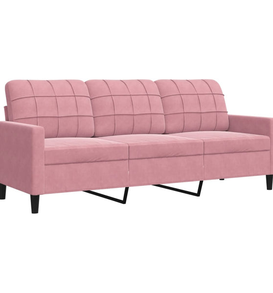 3-Sitzer-Sofa Rosa 180 cm Samt