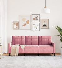 3-Sitzer-Sofa Rosa 180 cm Samt