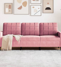 3-Sitzer-Sofa Rosa 180 cm Samt