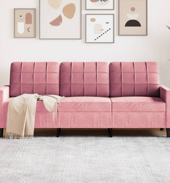 3-Sitzer-Sofa Rosa 180 cm Samt