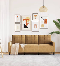 3-Sitzer-Sofa Braun 180 cm Samt
