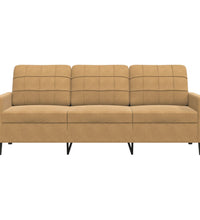 3-Sitzer-Sofa Braun 180 cm Samt