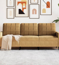 3-Sitzer-Sofa Braun 180 cm Samt