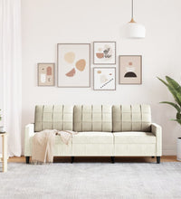 3-Sitzer-Sofa Creme 180 cm Samt