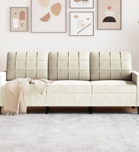 3-Sitzer-Sofa Creme 180 cm Samt