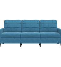 3-Sitzer-Sofa Blau 180 cm Samt