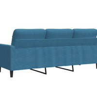 3-Sitzer-Sofa Blau 180 cm Samt