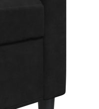 3-Sitzer-Sofa Schwarz 210 cm Samt