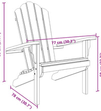 Adirondack-Gartenstuhl 77x78x95 cm Massivholz Teak