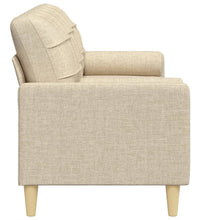 Sofa 3-Sitzer mit Zierkissen Creme 210 cm Stoff