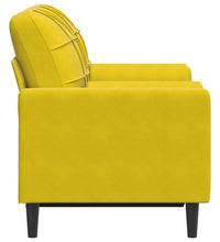 2-Sitzer-Sofa mit Zierkissen Gelb 120 cm Samt