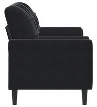 2-Sitzer-Sofa mit Zierkissen Schwarz 140 cm Samt