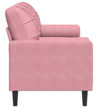 3-Sitzer-Sofa mit Zierkissen Rosa 180 cm Samt