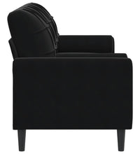 3-Sitzer-Sofa mit Zierkissen Schwarz 180 cm Samt