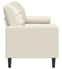 3-Sitzer-Sofa mit Zierkissen Creme 180 cm Samt