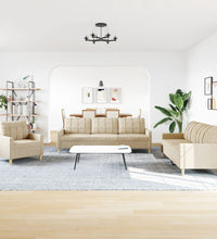 3-tlg. Sofagarnitur Creme Stoff