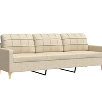 3-tlg. Sofagarnitur Creme Stoff