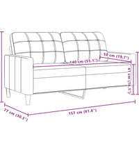 3-tlg. Sofagarnitur Creme Stoff