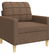 3-tlg. Sofagarnitur Braun Stoff