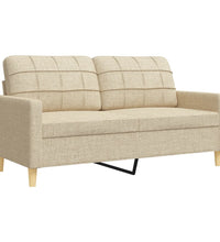 2-tlg. Sofagarnitur Creme Stoff