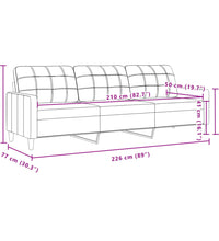 2-tlg. Sofagarnitur Creme Stoff