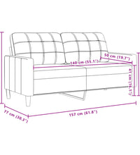 2-tlg. Sofagarnitur Creme Stoff