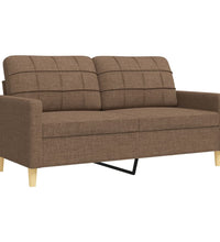 2-tlg. Sofagarnitur Braun Stoff