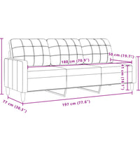 2-tlg. Sofagarnitur mit Kissen Blau Samt
