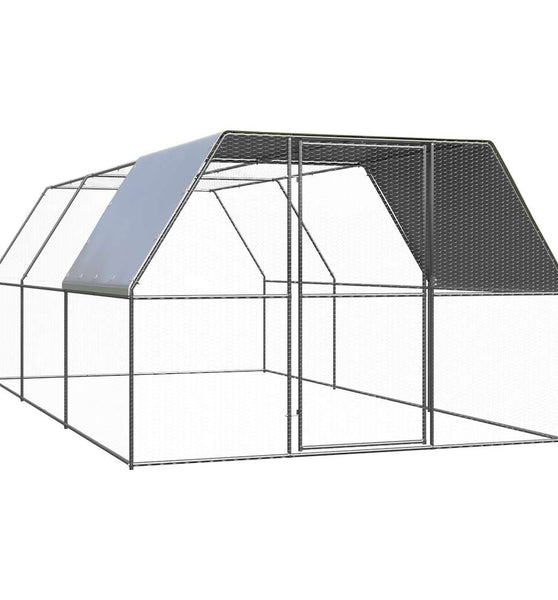 Hühnerkäfig 3x6x2 m Verzinkter Stahl