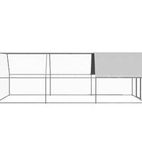 Hühnerkäfig 3x6x2 m Verzinkter Stahl