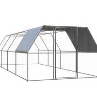 Hühnerkäfig 3x8x2 m Verzinkter Stahl