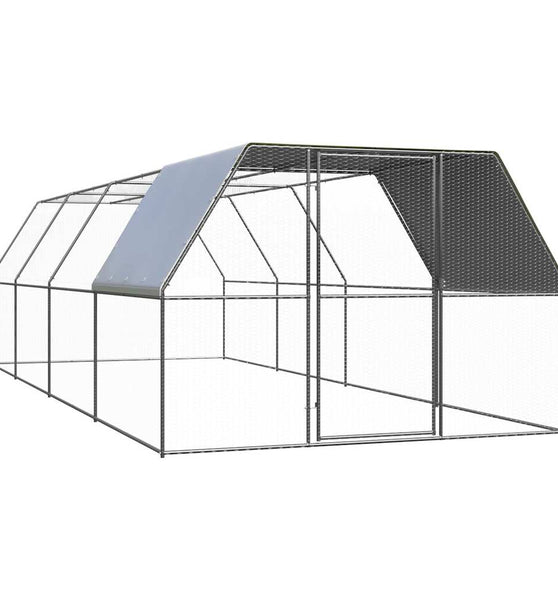 Hühnerkäfig 3x8x2 m Verzinkter Stahl